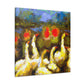 Geese on the Lake - Canvas