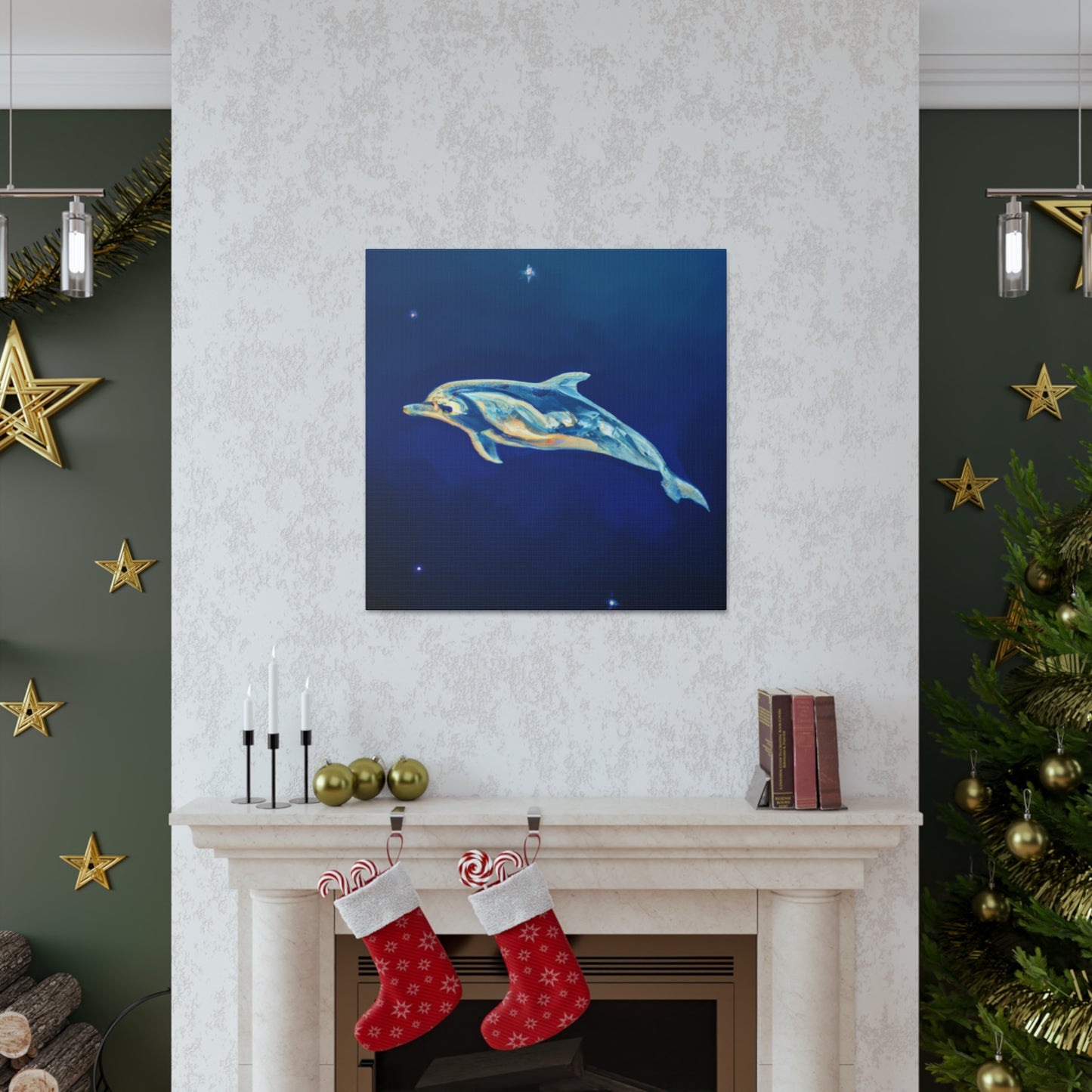 Dolphins in the Sky - Canvas