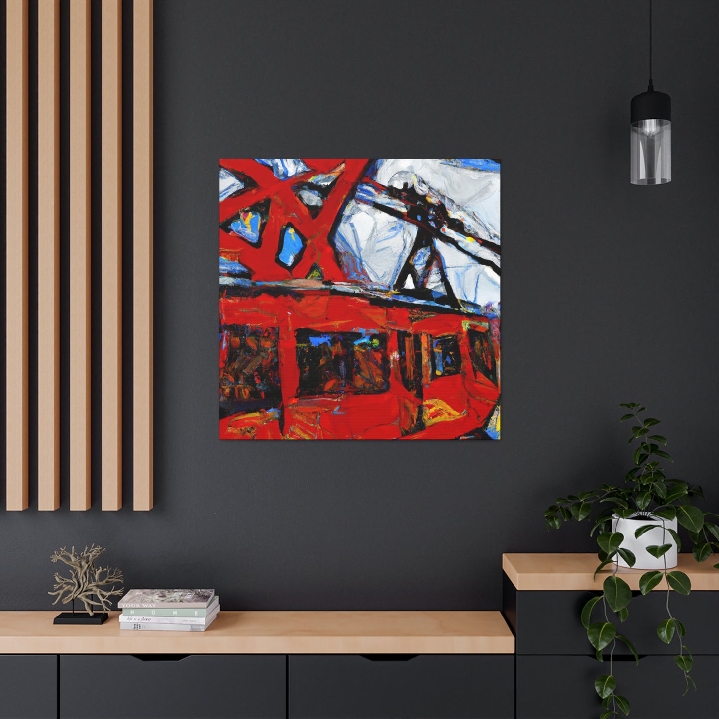 "Cable Car Expressionism" - Canvas