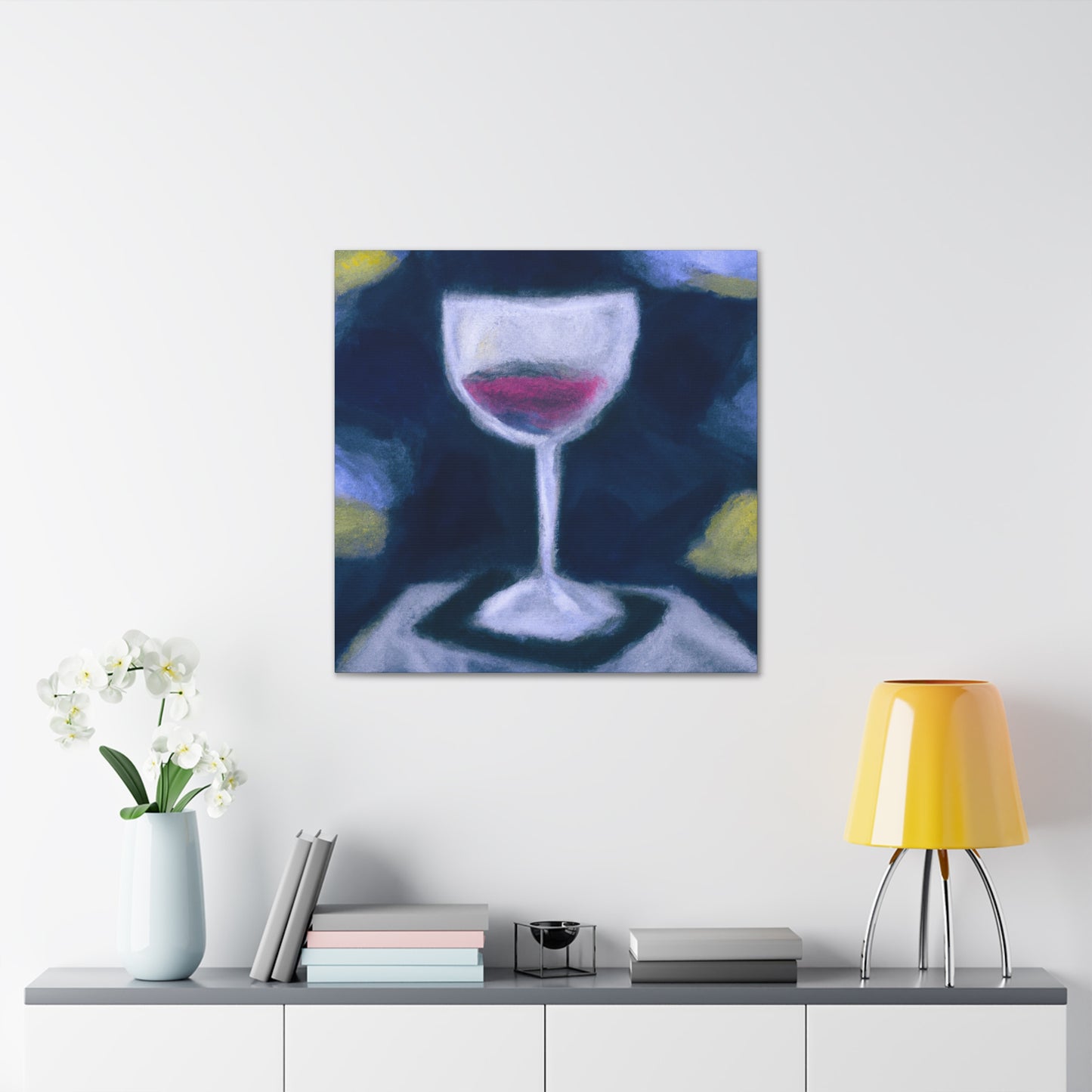 "Wine Glass Reflection" - Canvas