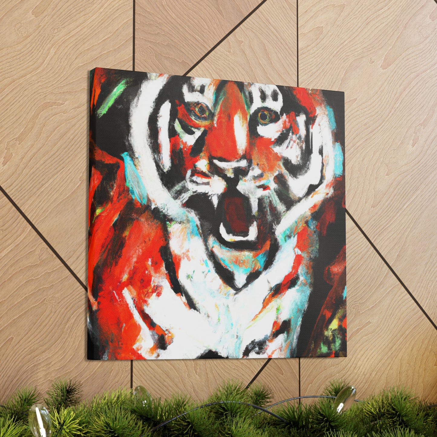 Roaring Bengal Tiger - Canvas