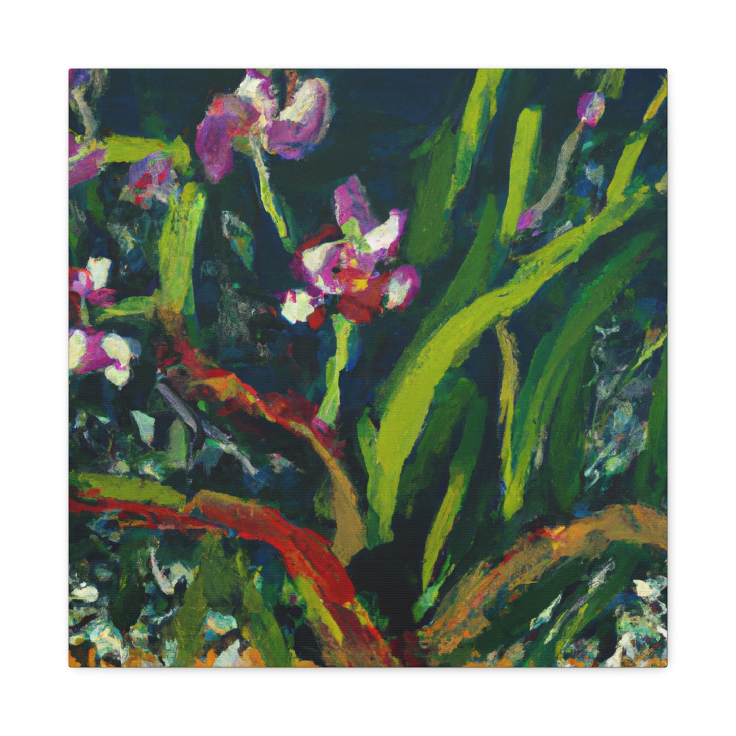 "Orchid in Moonlight Glow" - Canvas