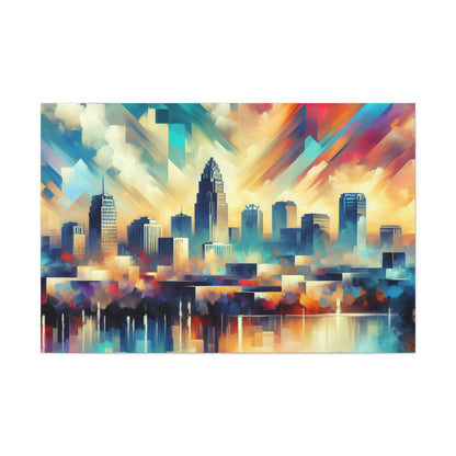 "Cityscape of Raleigh" - Canvas