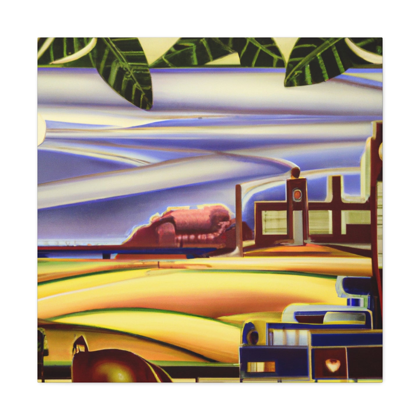 "Countryside in Art Deco" - Canvas