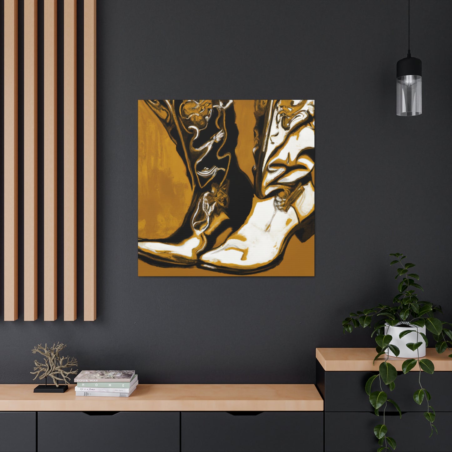 Boots on Baroque canvas - Canvas