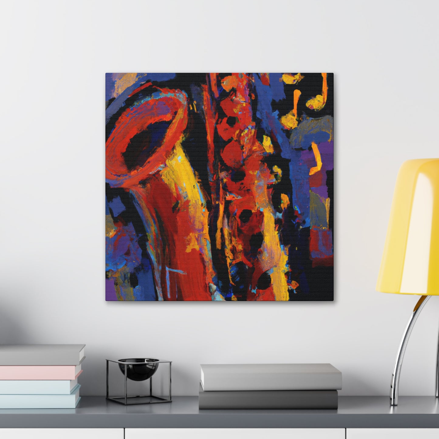 "Soulful Saxophone Symphony" - Canvas