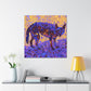 Coyote Among Hyacinths - Canvas