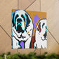 "Saint Bernard in Color". - Canvas