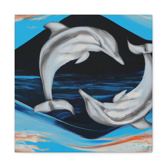 "Diving Dolphin Surreality" - Canvas