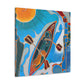 Dinghy in Moonlight Sparkle - Canvas