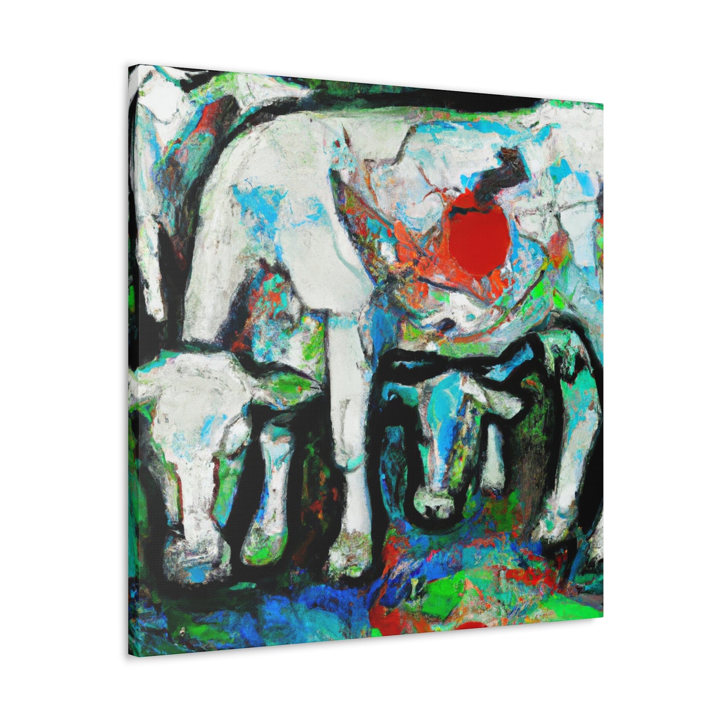 Cow's Abstract Tapestry - Canvas