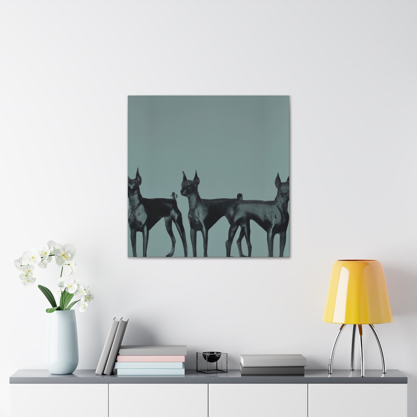 Doberman Dreamscape Scene - Canvas