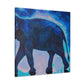 Elephant in Impressionism - Canvas