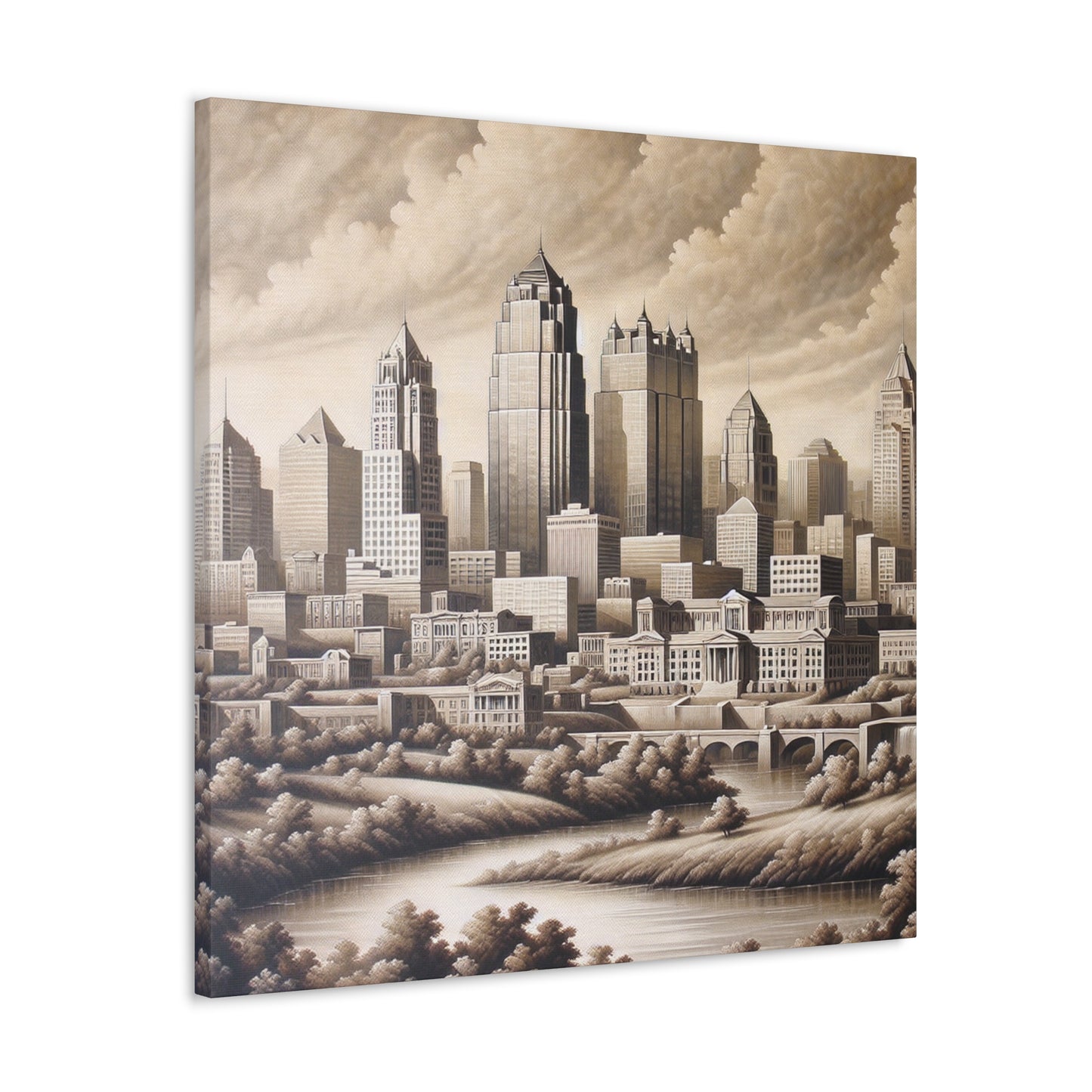 "City Symphony's Renaissance Splendor" - Canvas