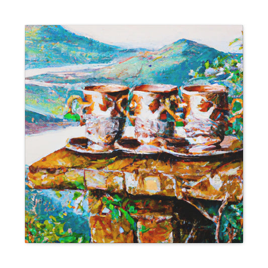 "Tea Cup Sunrise Symphony" - Canvas