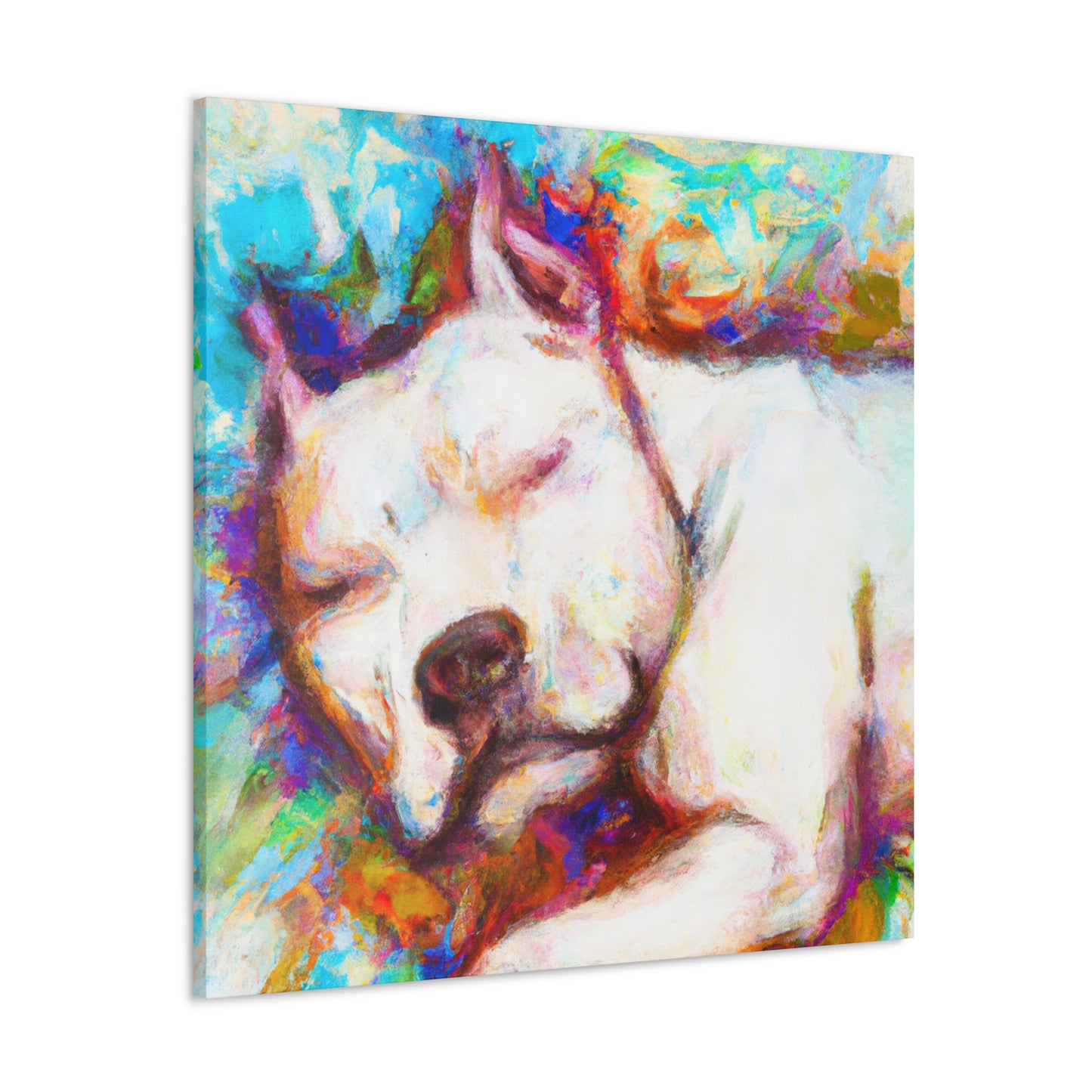 Pitbull in Impressionism - Canvas