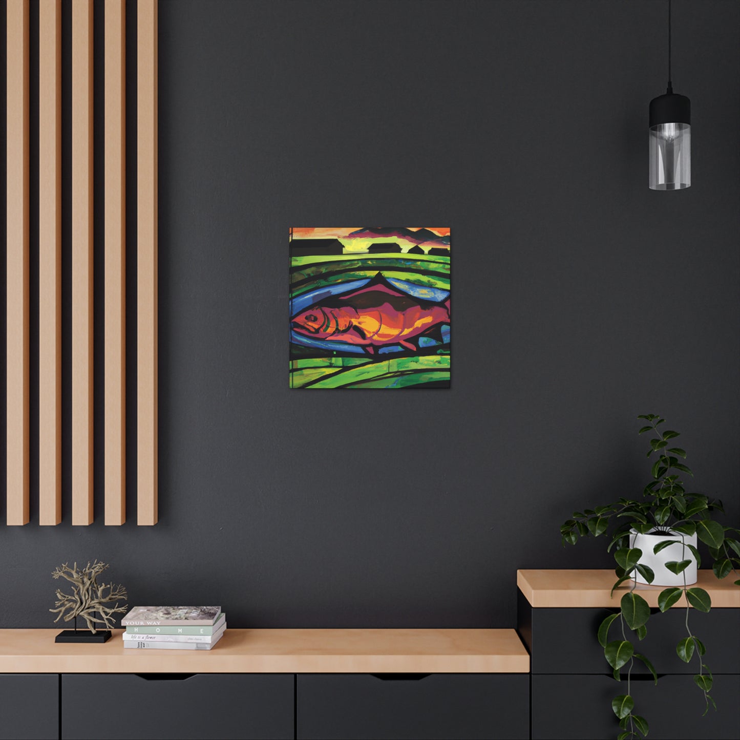 Salmon in the City - Canvas