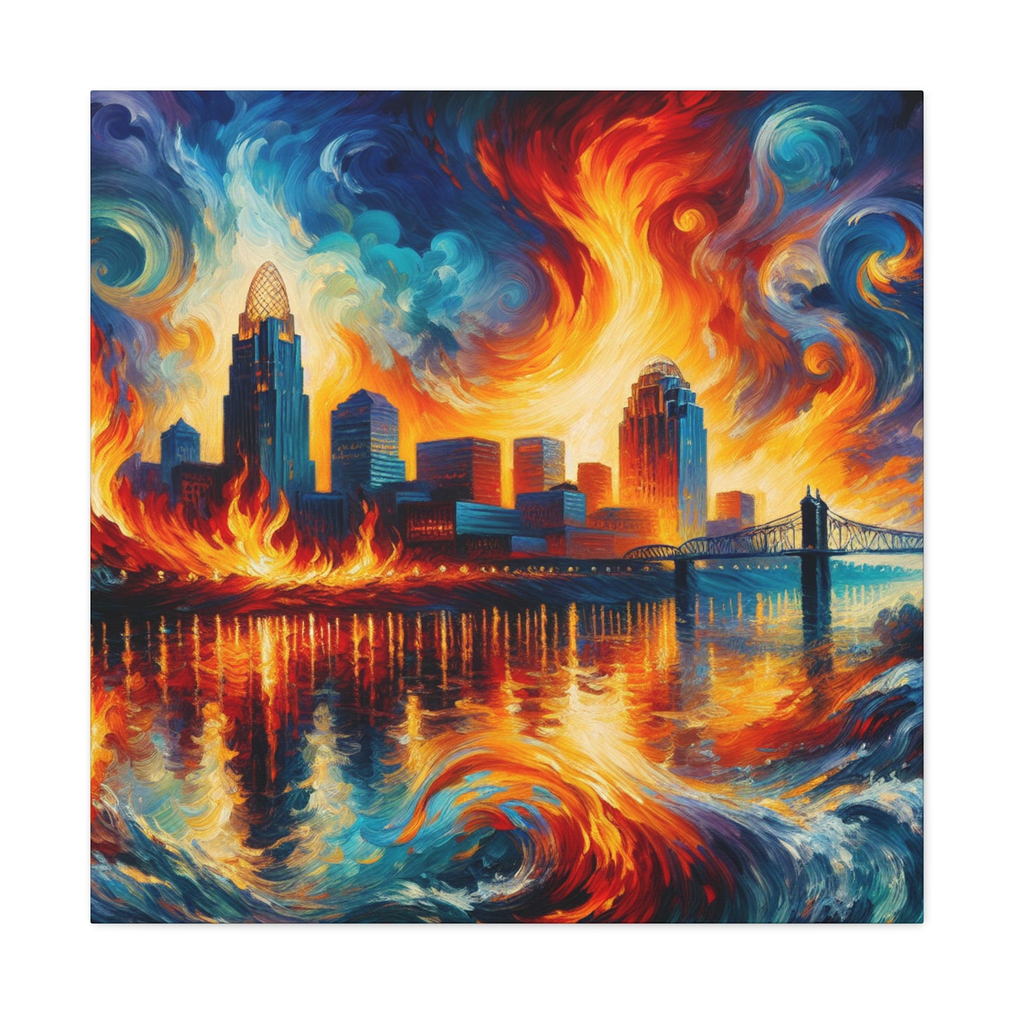 "City of Whirling Colors" - Canvas