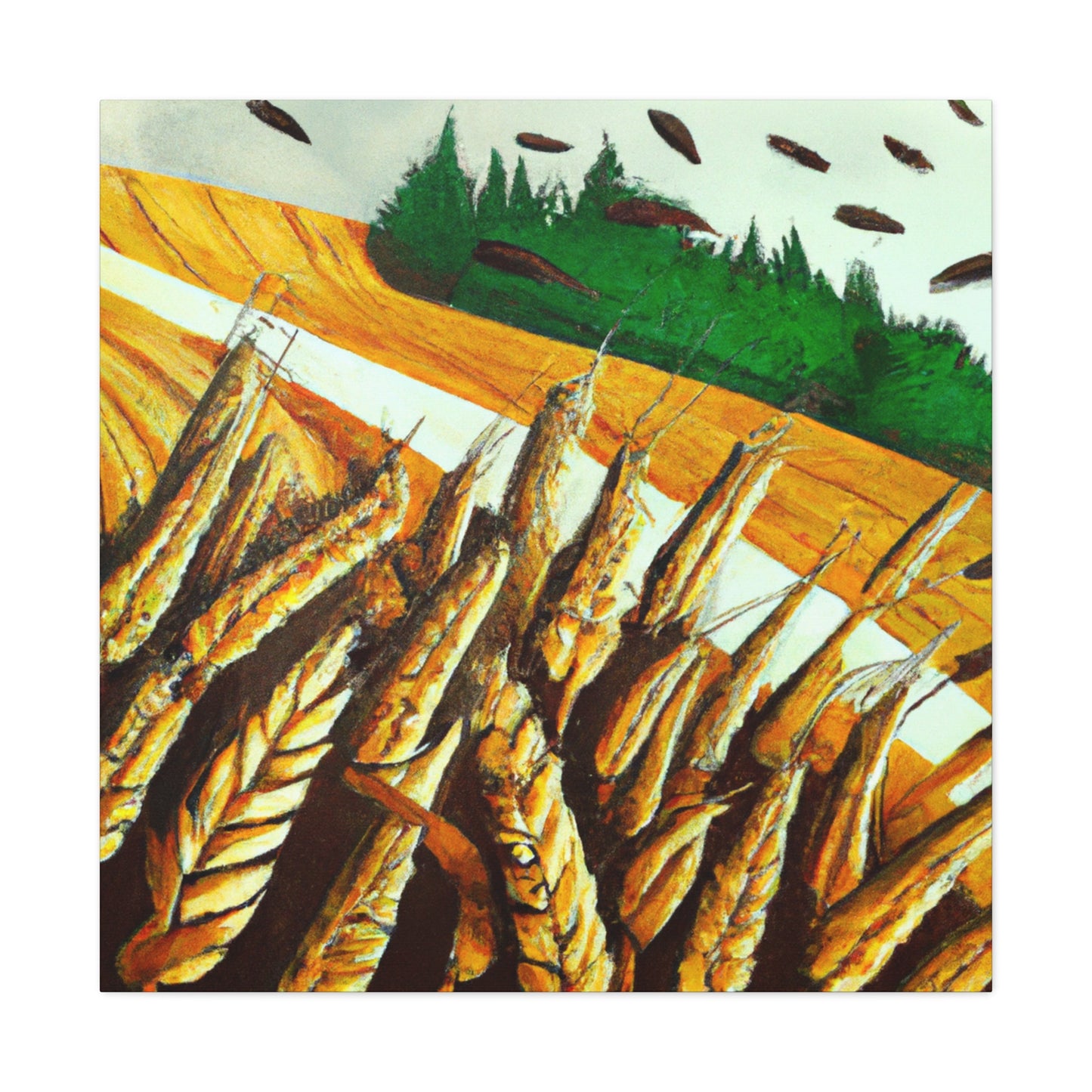 Golden Grain Harvesting - Canvas