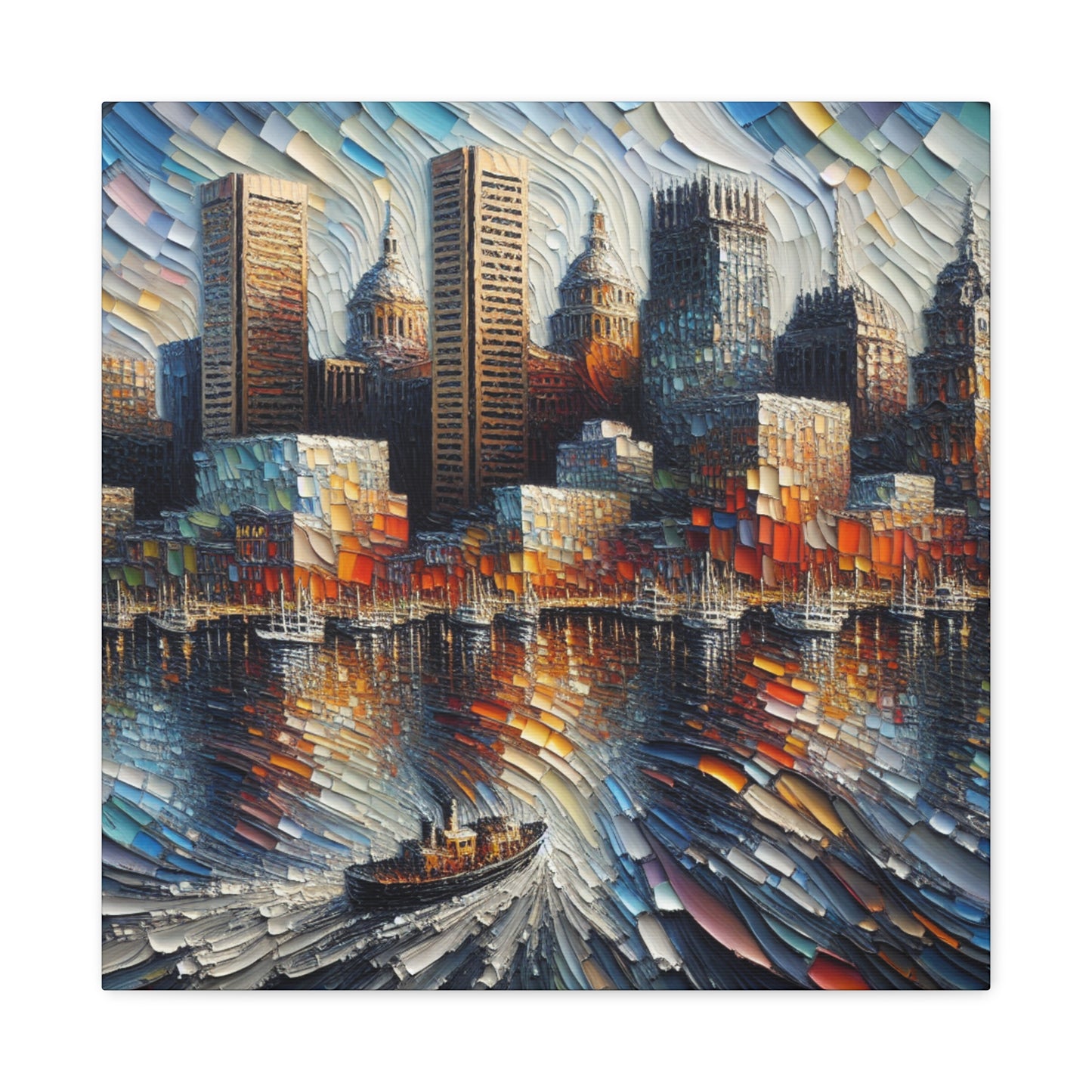 "Baltimore's Vibrant Urban Symphony" - Canvas