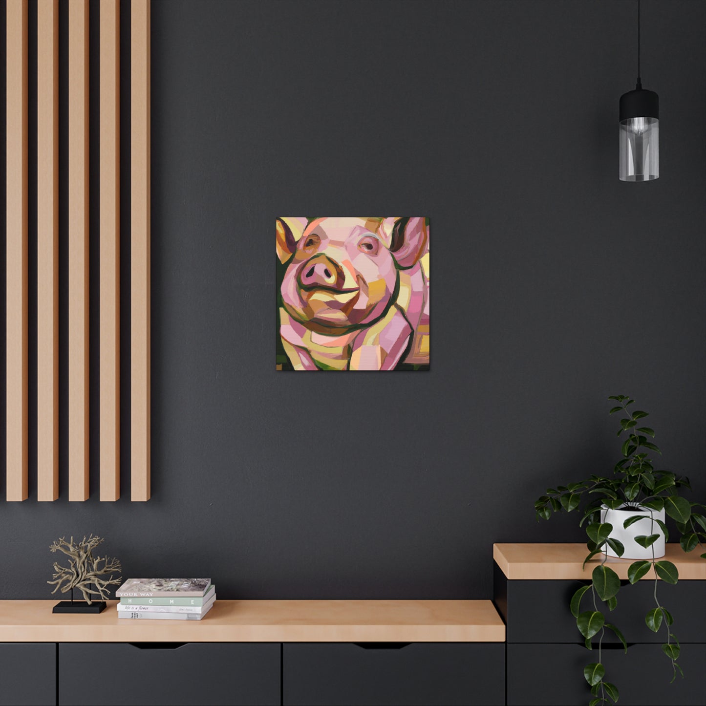 "Pot Belly Pig Deco" - Canvas