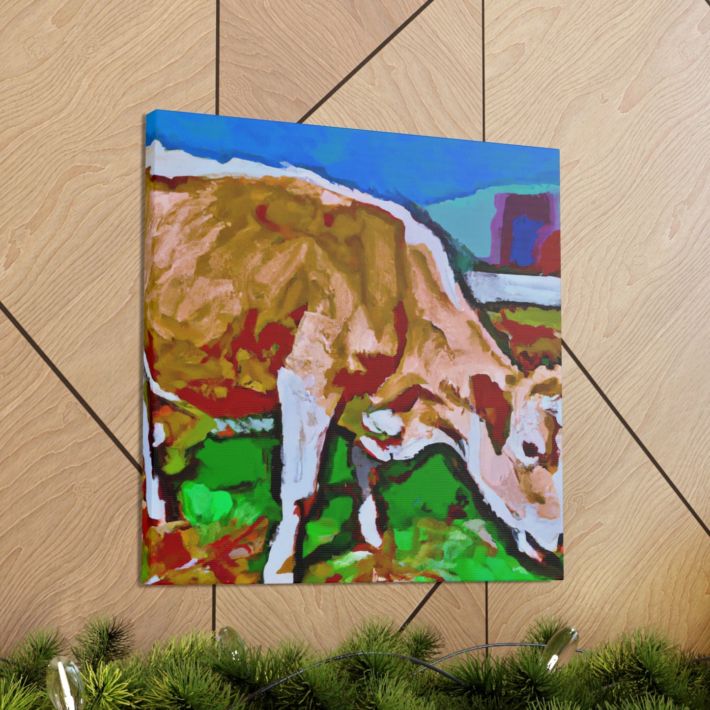 "Jersey Cow Silhouette" - Canvas