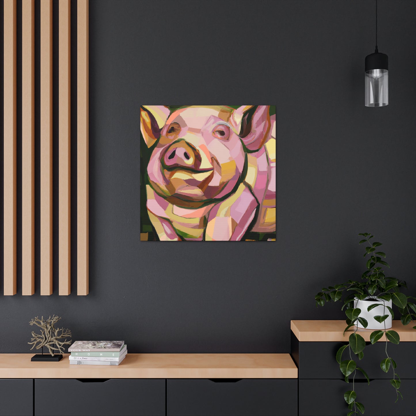 "Pot Belly Pig Deco" - Canvas