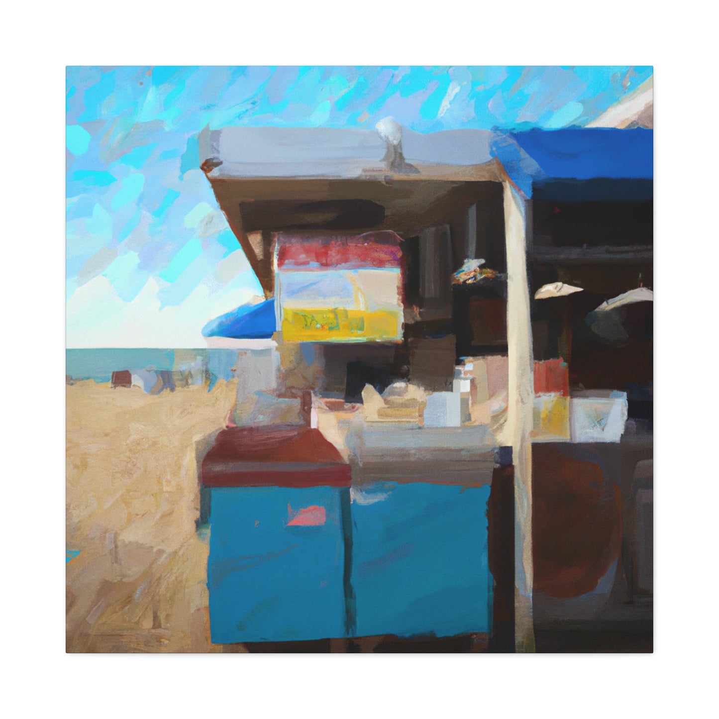 "Beach Shops Vista" - Canvas