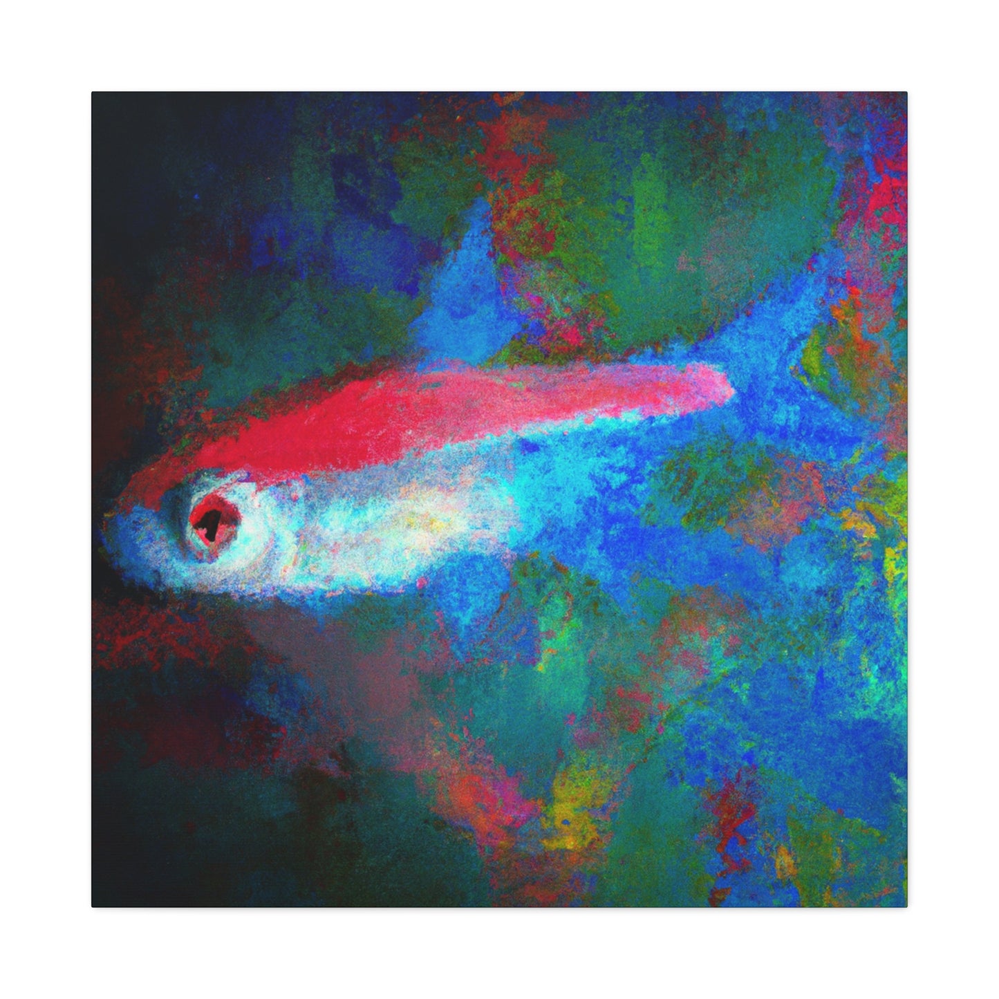 "Neon Tetra Impressionism" - Canvas