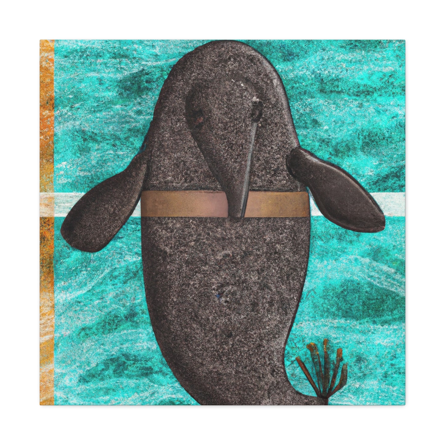 Manatee in Deco Style - Canvas