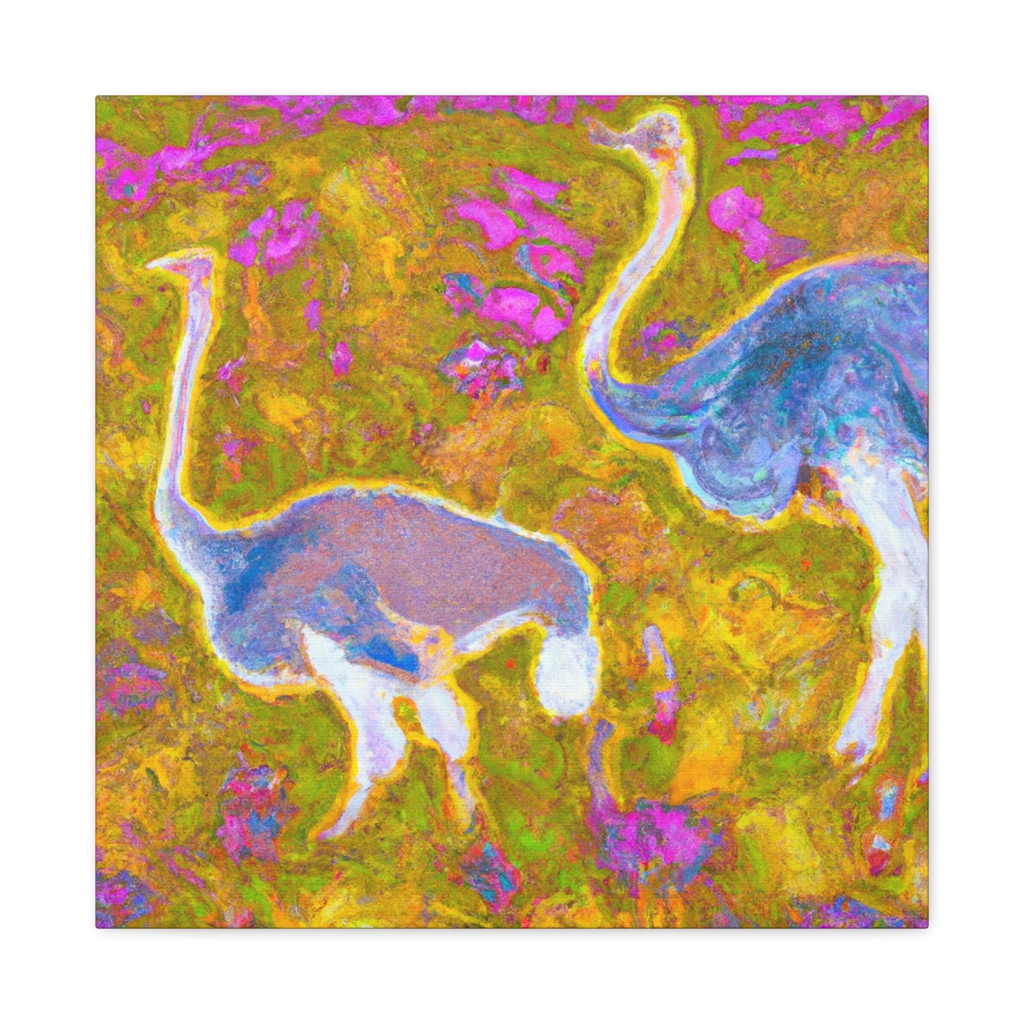 "Ostrich in Impressionism" - Canvas