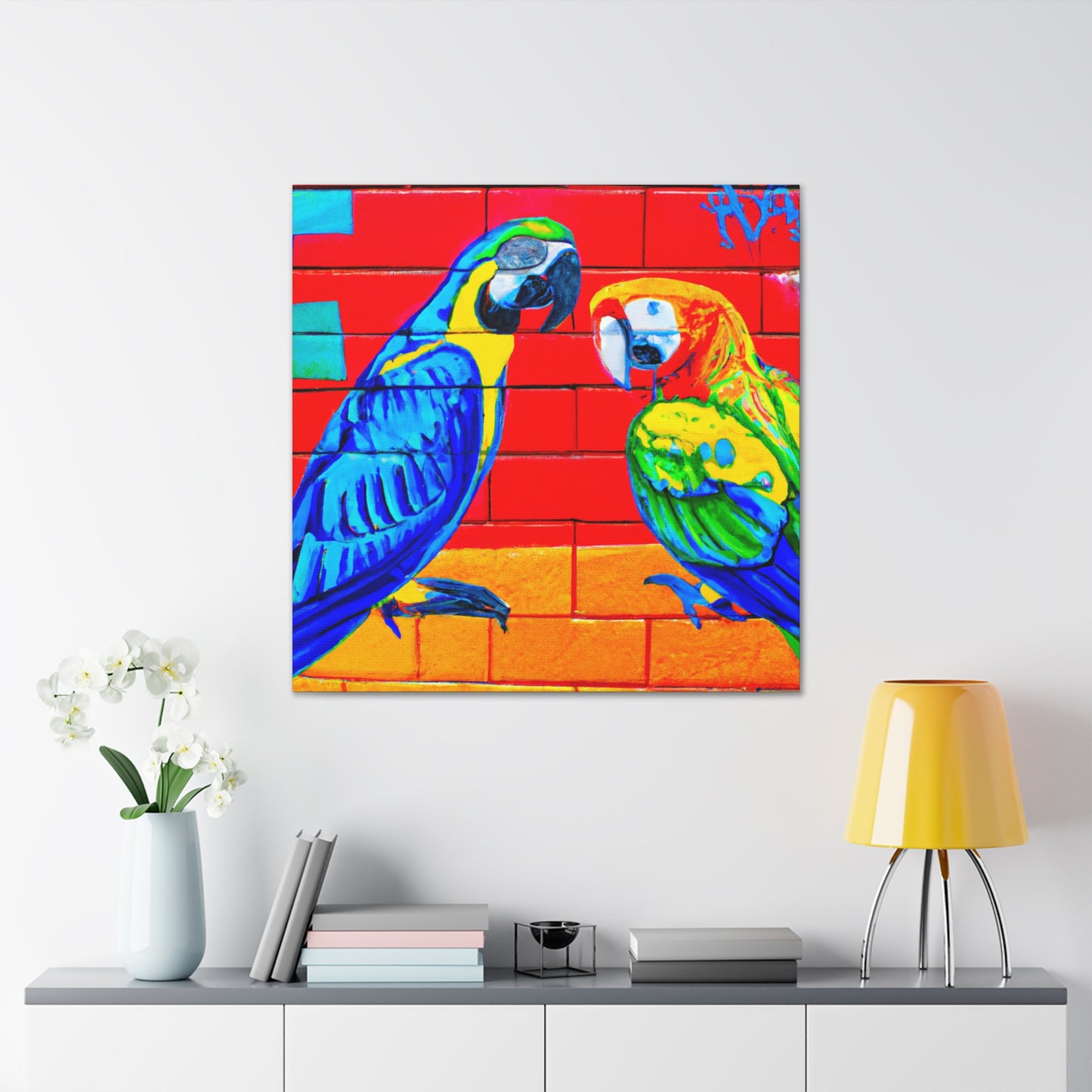 Macaws in Splendor. - Canvas