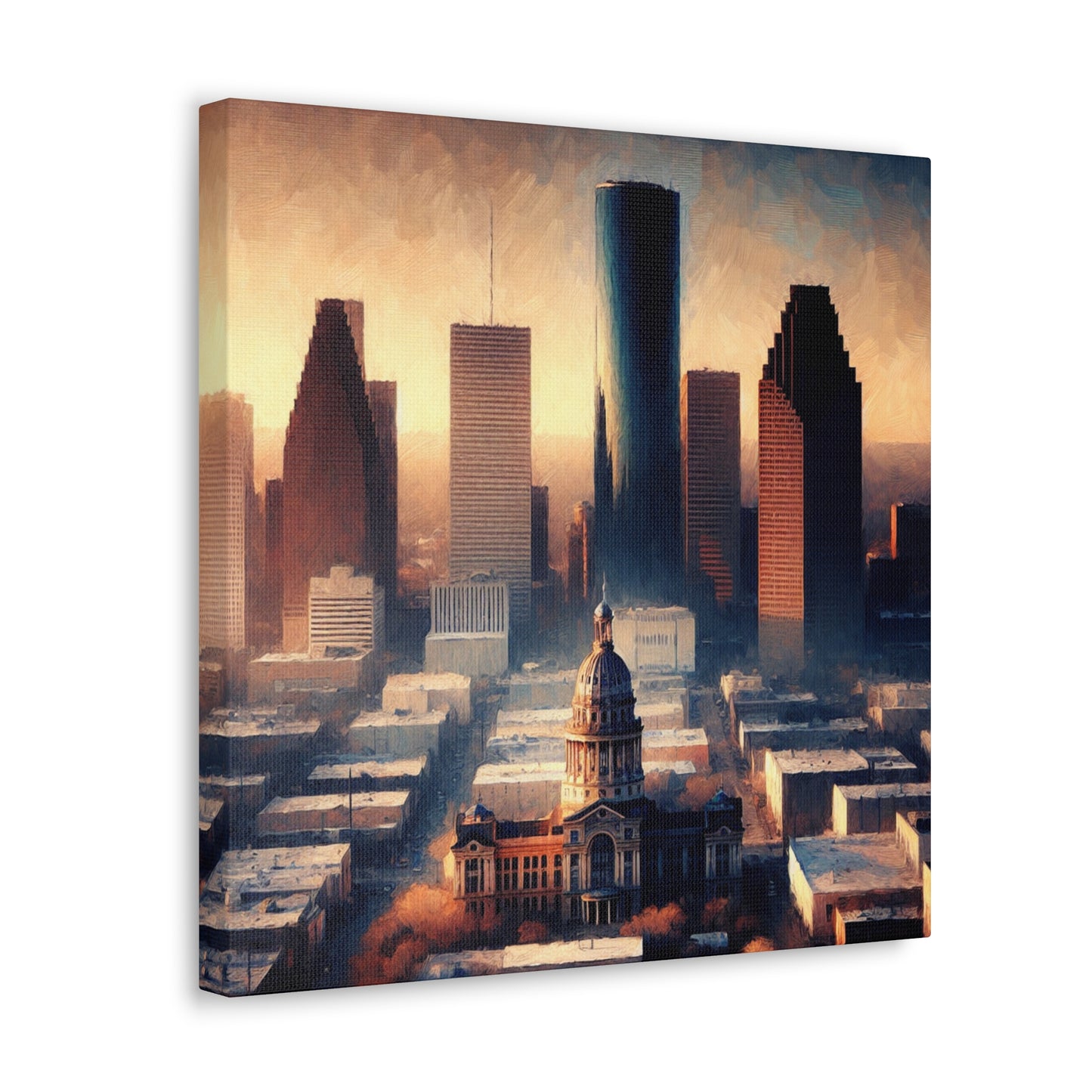 "Urban Luminescence: Houstonscape" - Canvas