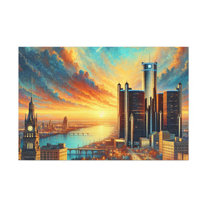 "Renaissance Reverie: Detroit's Splendor" - Canvas