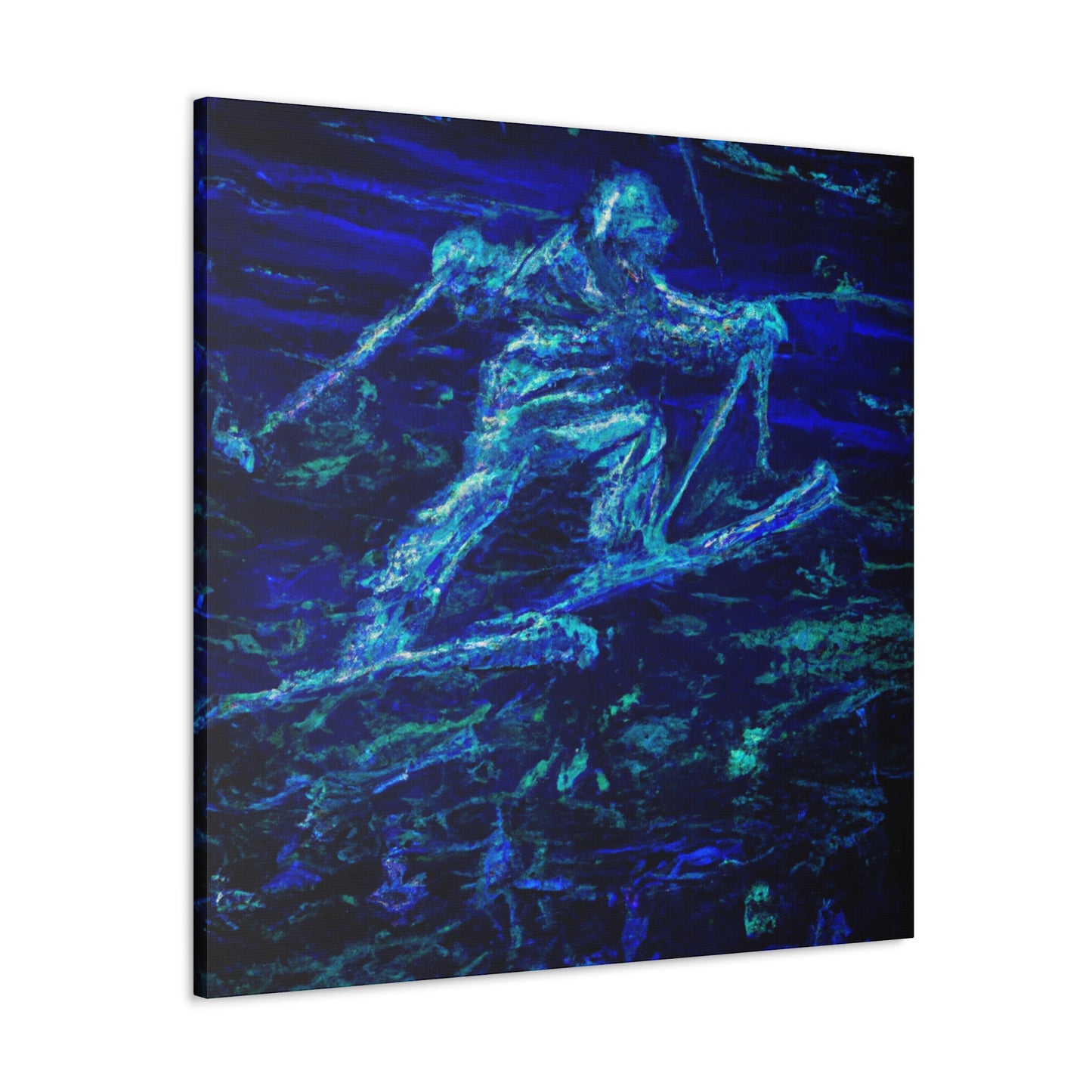 Skiing on Snowfields - Canvas