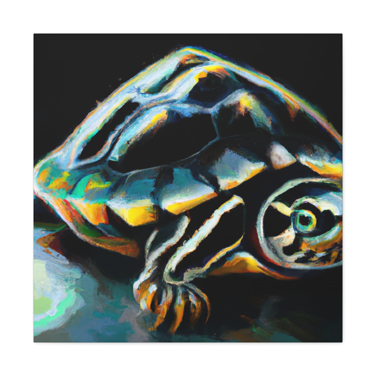 "Box Turtle Reflection" - Canvas