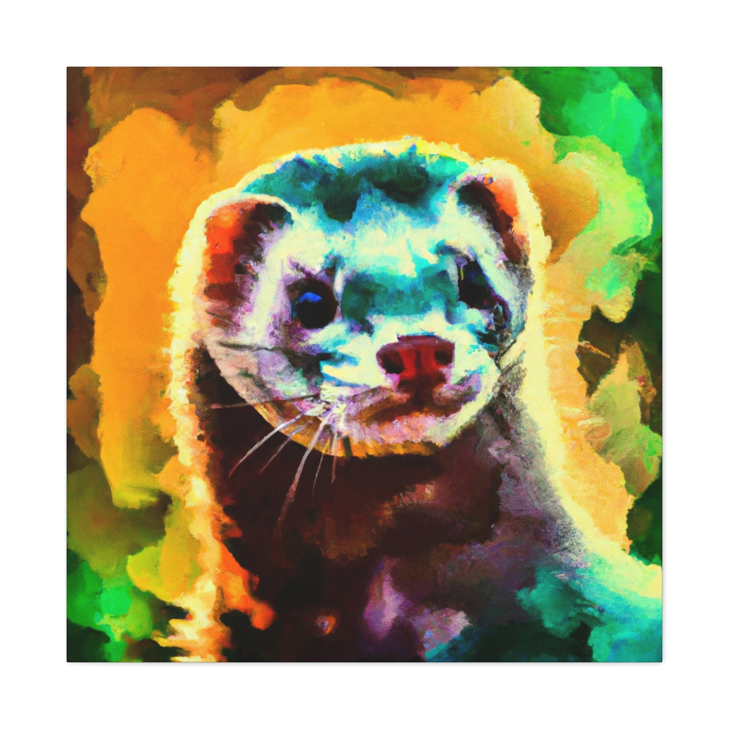 Ferret in Wonderland. - Canvas