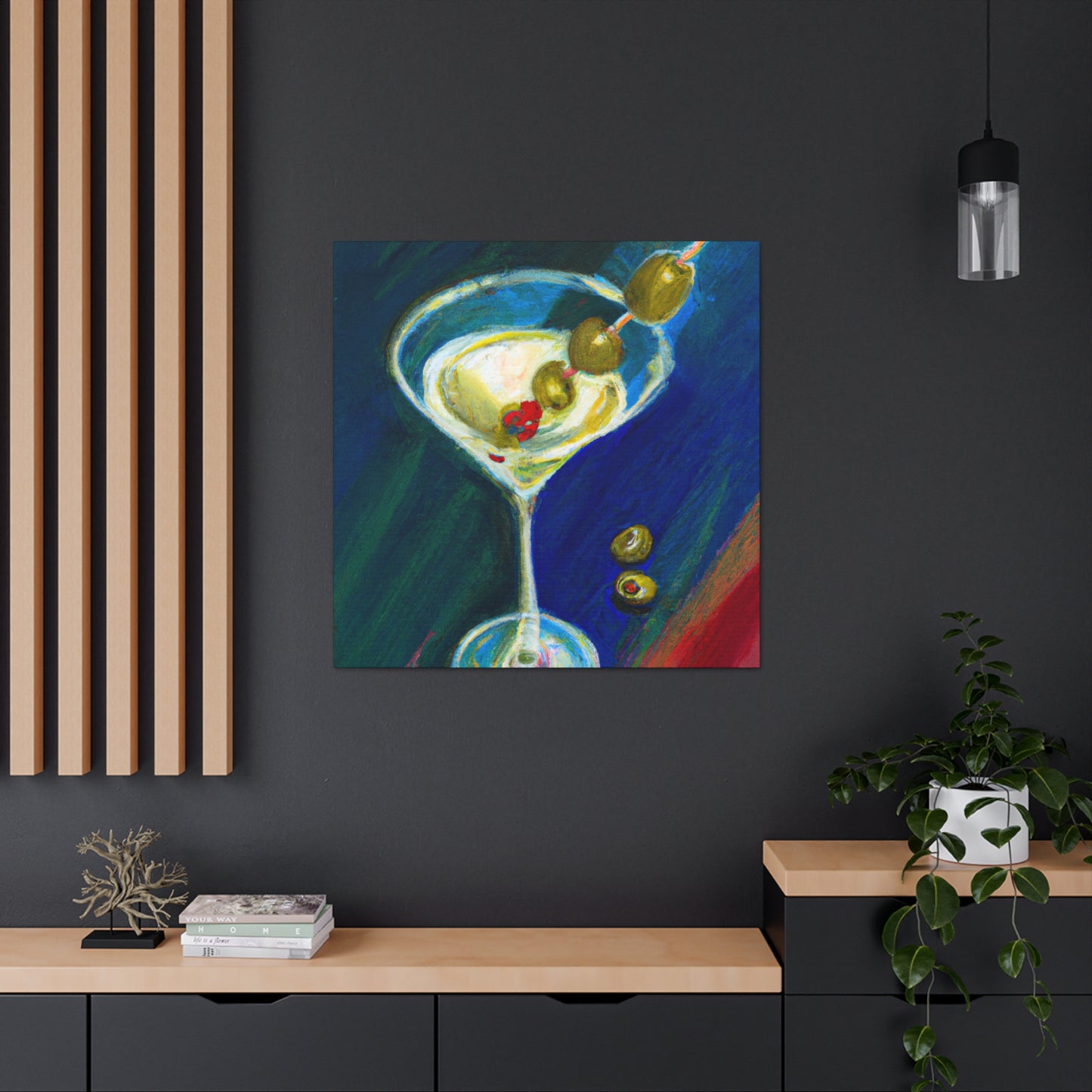 Martini at Midnight Gaze - Canvas