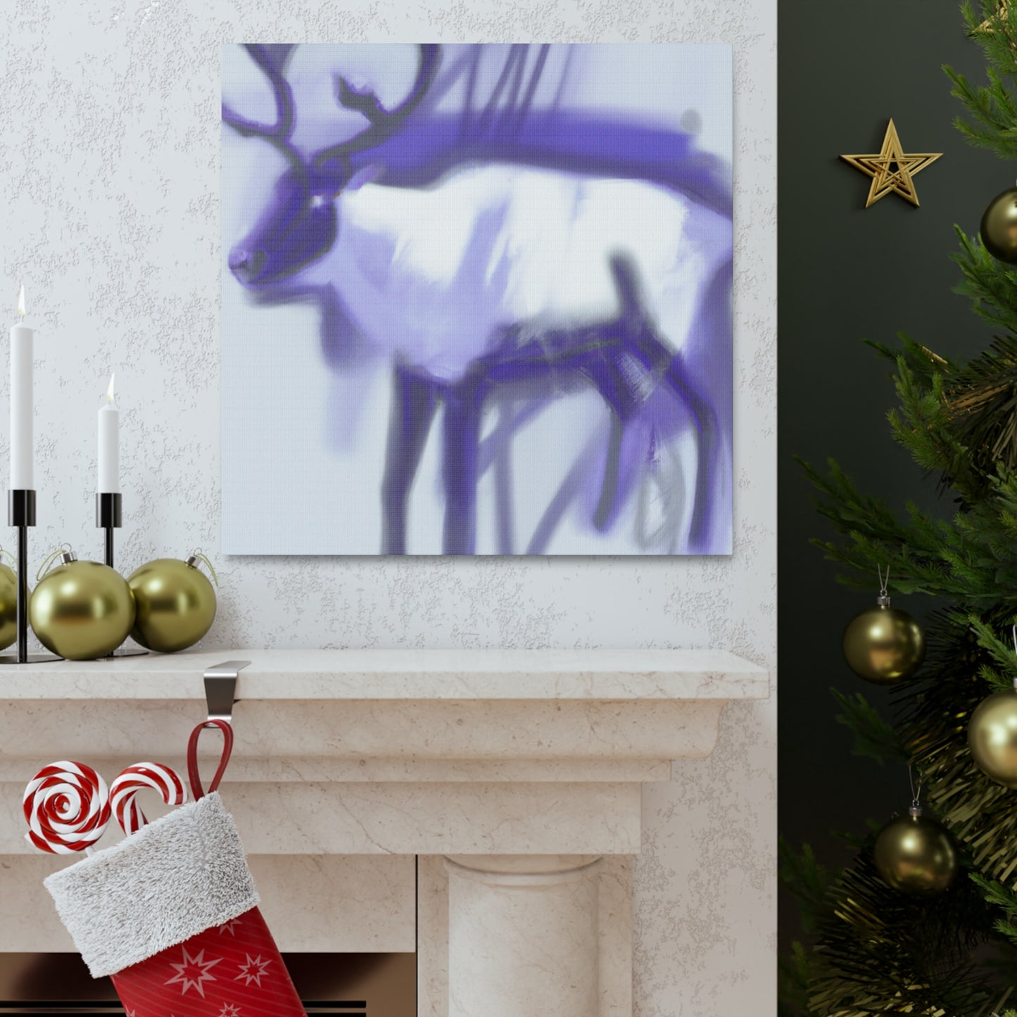 Reindeer in Expressionism - Canvas