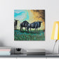 Wildebeest on Wildland - Canvas