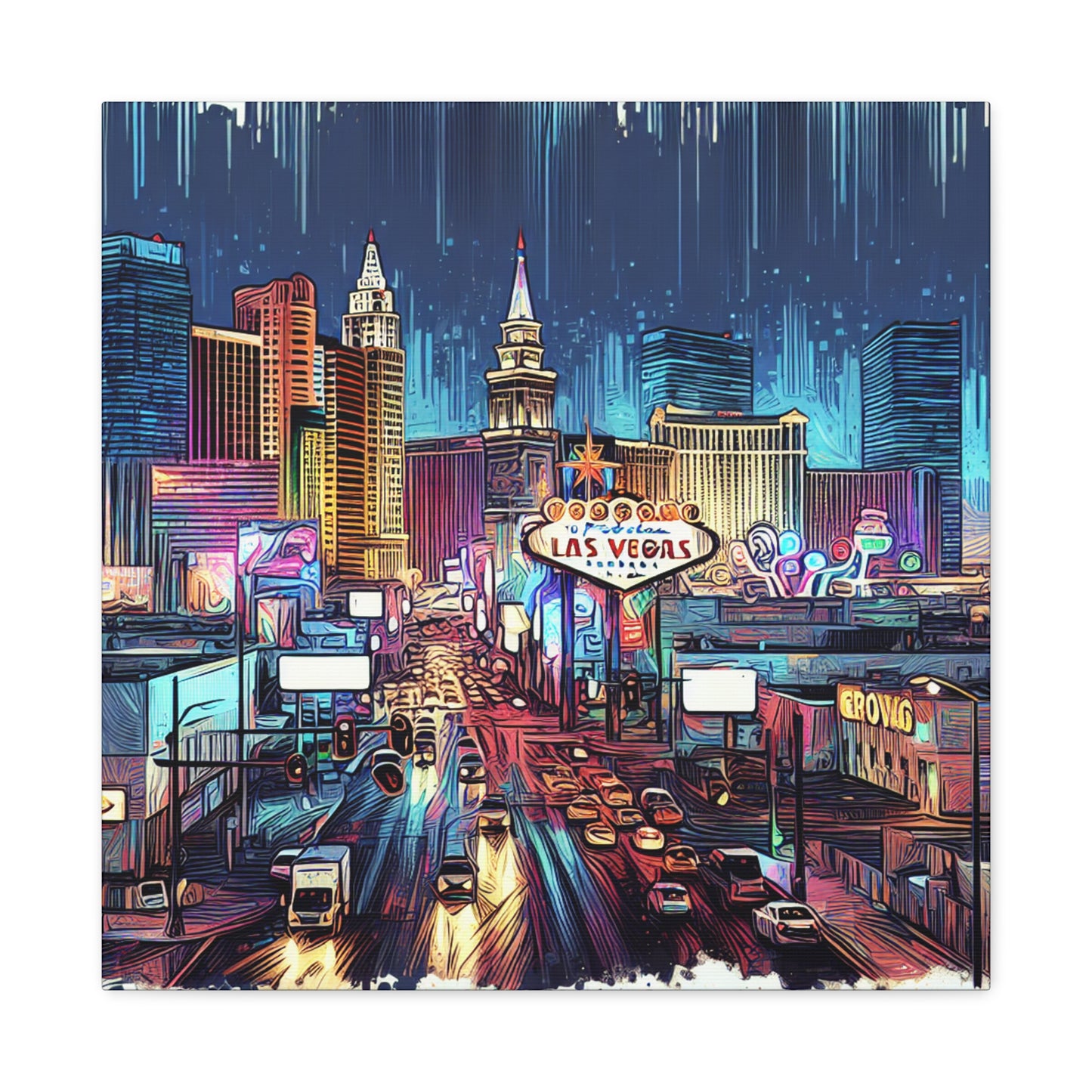 Viva Vintage Vegas Vibes - Canvas