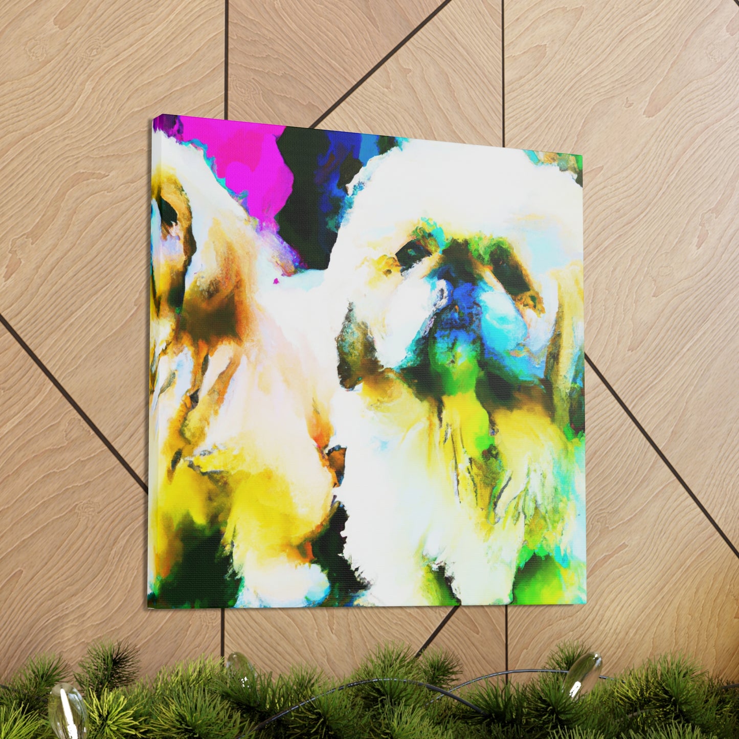 "Pekingese at Play" - Canvas