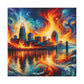 "City of Whirling Colors" - Canvas