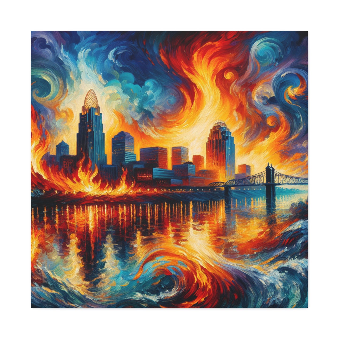 "City of Whirling Colors" - Canvas