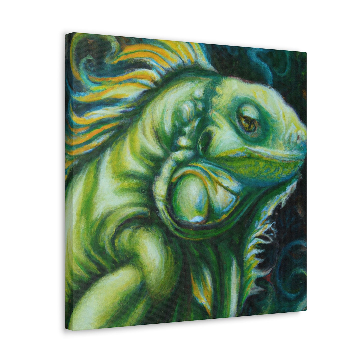 Nouveau Iguana Green - Canvas