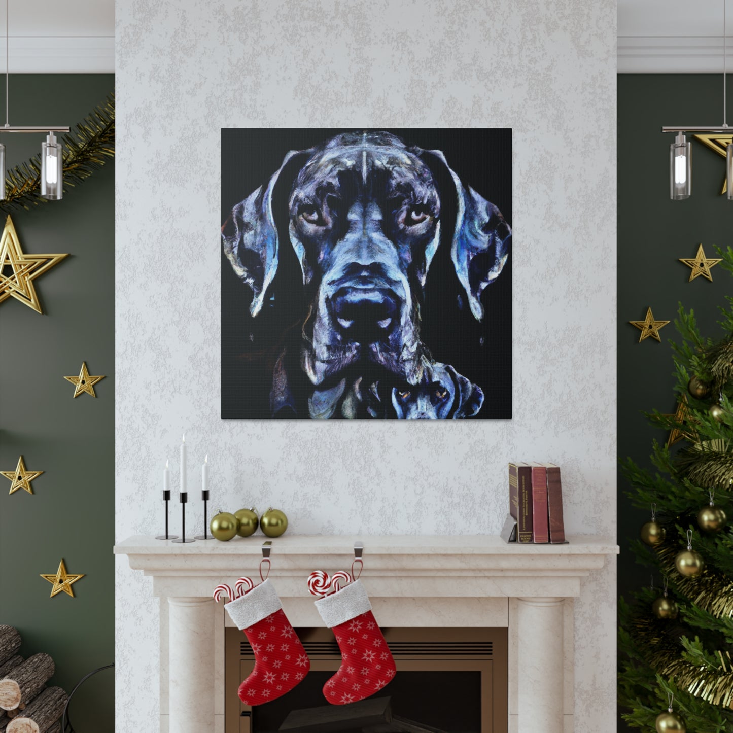 Great Dane in Deco. - Canvas