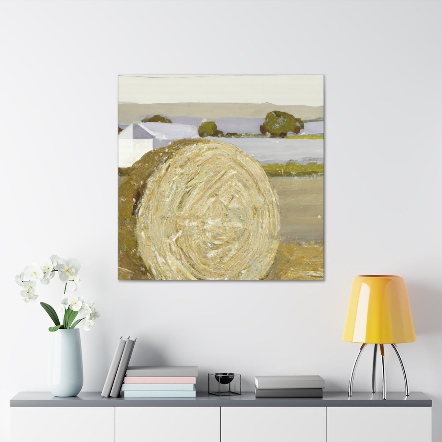 "Hay Bales in Golds" - Canvas