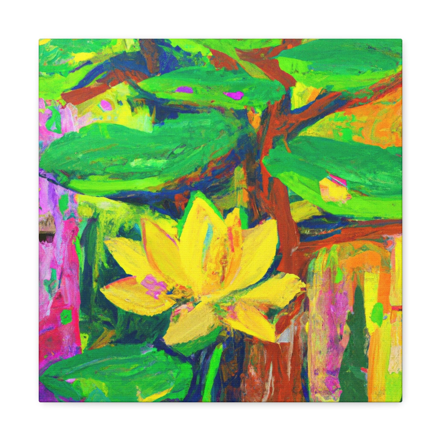 Lotus in Bloom Splendor - Canvas