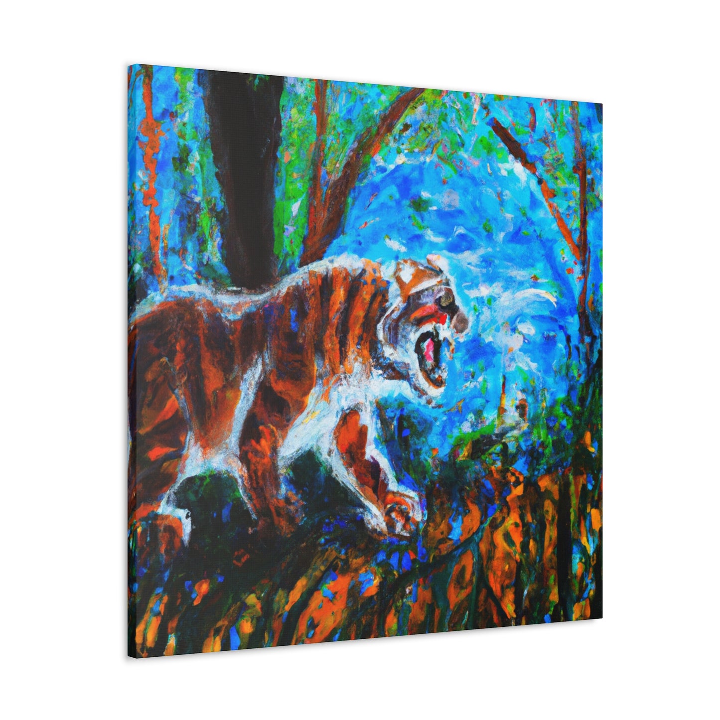 Tiger's Ferocious Roar - Canvas