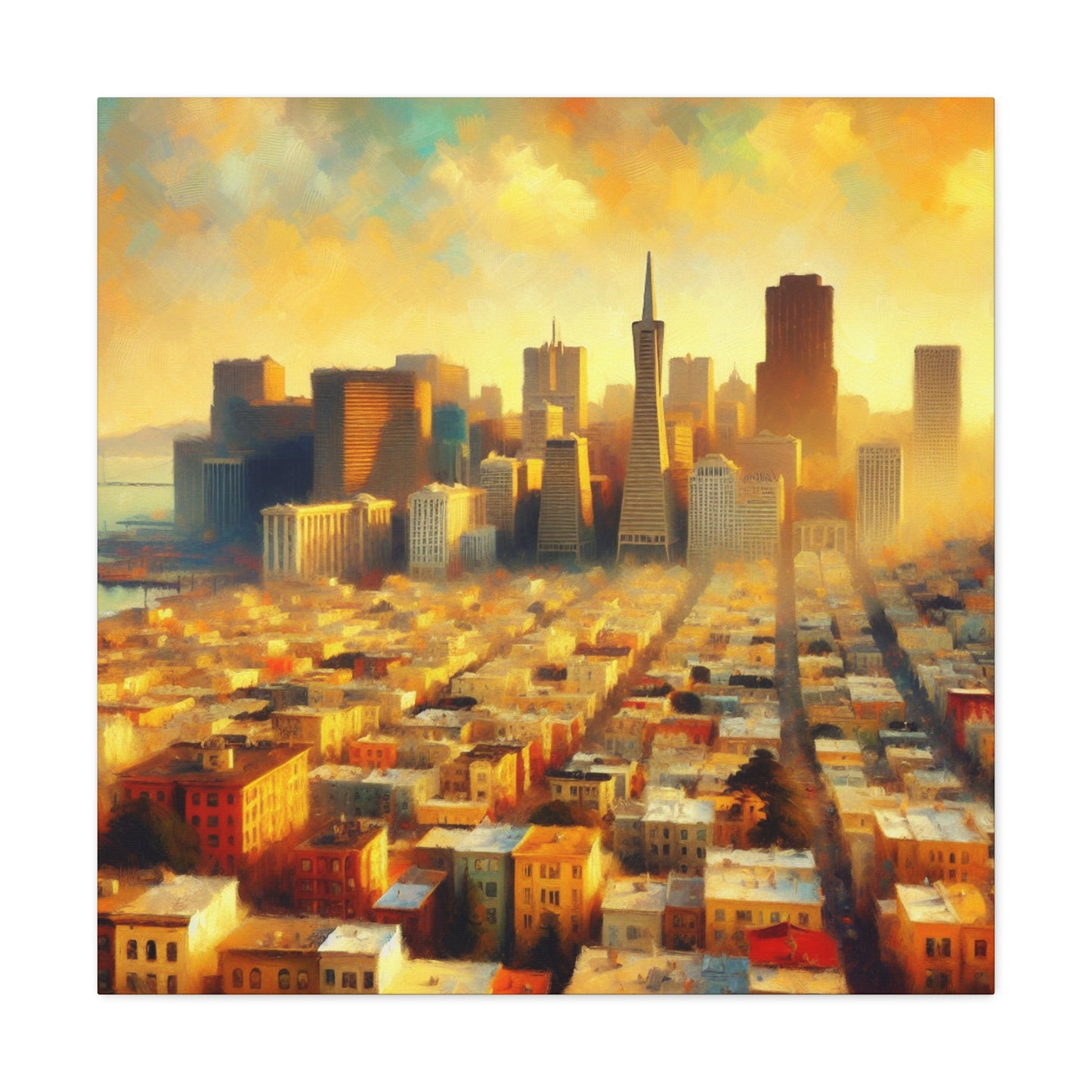 Golden City Hues - Canvas